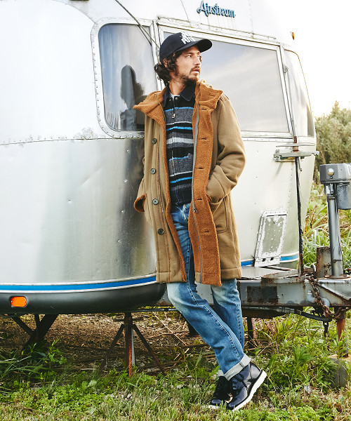 HYSTERIC GLAMOUR（ヒステリックグラマー）の「パイルボア JK（ムートンコート・メンズ・カーキ/ブラック・SMALL/MEDIUM/LARGE）」の3枚目の写真