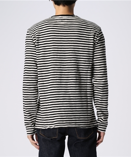 Denim & Supply Ralph Lauren（デニムアンドサプライラルフローレン）の「ストライプド コットン ジャージー  Tシャツ（Tシャツ/カットソー・メンズ・ブラック・LARGE/MEDIUM/SMALL/X-SMALL）」の8枚目の写真