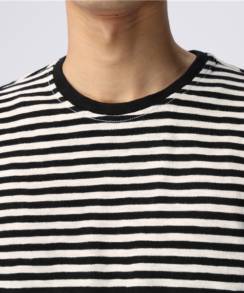 Denim & Supply Ralph Lauren（デニムアンドサプライラルフローレン）の「ストライプド コットン ジャージー  Tシャツ（Tシャツ/カットソー・メンズ・ブラック・LARGE/MEDIUM/SMALL/X-SMALL）」の9枚目の写真