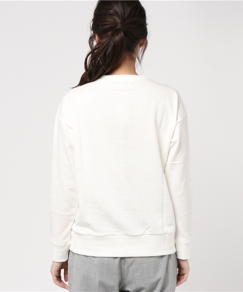 LBC（エルビーシー）の「前身レース裏毛プルオーバー                    （スウェット・レディース・ネイビー/オフホワイト・MEDIUM）」の6枚目の写真