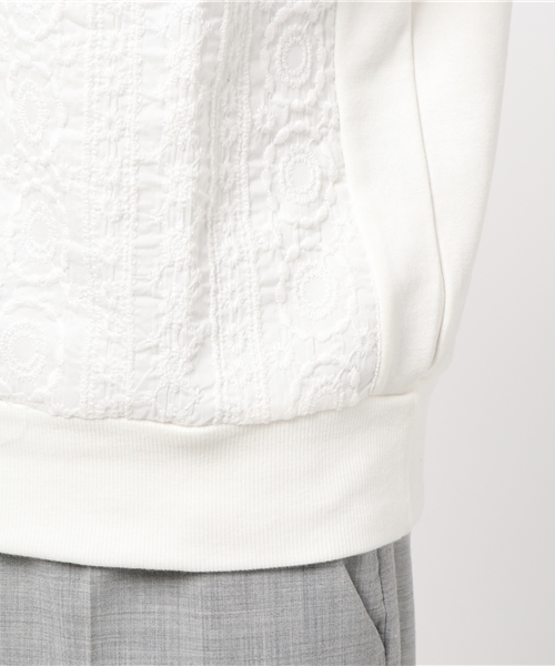 LBC（エルビーシー）の「前身レース裏毛プルオーバー                    （スウェット・レディース・ネイビー/オフホワイト・MEDIUM）」の9枚目の写真