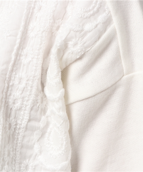 LBC（エルビーシー）の「前身レース裏毛プルオーバー                    （スウェット・レディース・ネイビー/オフホワイト・MEDIUM）」の3枚目の写真
