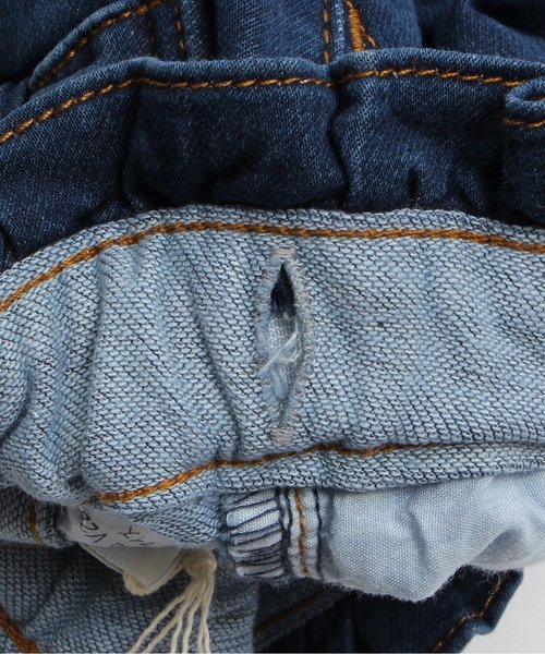 apres les cours(アプレレクール)の「ウエストフリルデニムパンツ 9分丈(その他パンツ・キッズ・ネイビー・140/90/110/130/100/120/80)」の10枚目の写真
