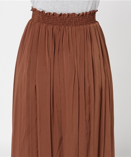 N.（N. Natural Beauty Basic）（エヌエヌナチュラルビューティーベーシック）の「カラーミモレスカート（スカート・レディース・イエロー/ブラウン/レッド・MEDIUM）」の8枚目の写真