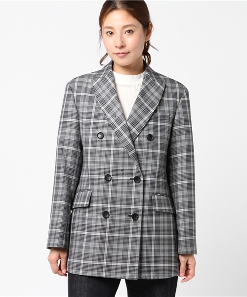 UNITED TOKYO（ユナイテッドトウキョウ）の「バレンシアダブルブレストジャケット（テーラードジャケット・レディース・ネイビー/マルチ・1）」の8枚目の写真