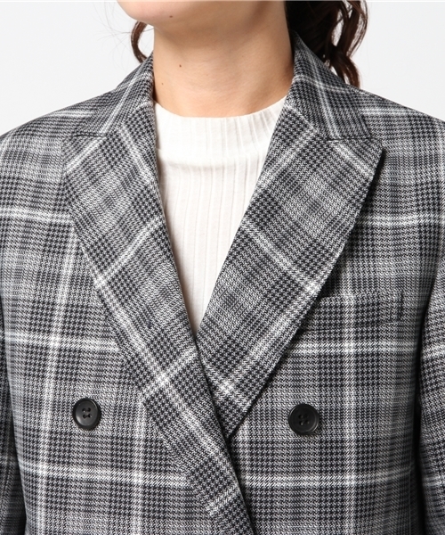 UNITED TOKYO（ユナイテッドトウキョウ）の「バレンシアダブルブレストジャケット（テーラードジャケット・レディース・ネイビー/マルチ・1）」の11枚目の写真