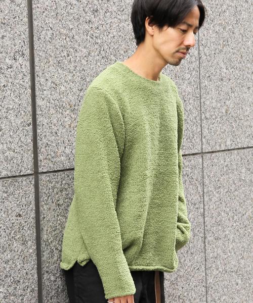 coen（コーエン）の「モールクルーネックニット（ニット/セーター・メンズ・オリーブ/ネイビー・LARGE/X-LARGE/MEDIUM/SMALL）」の2枚目の写真