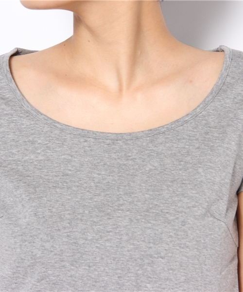 Ray BEAMS(レイビームス)の「△Ray BEAMS / シルケット フレンチスリーブTシャツ(Tシャツ/カットソー・レディース・オフホワイト/グレー/ブラック・0/1)」の6枚目の写真