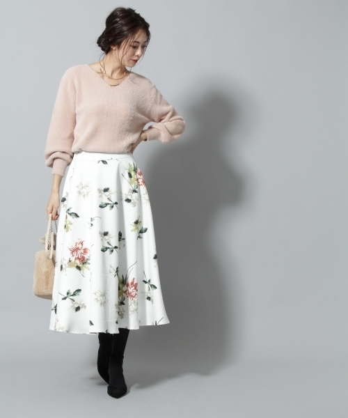 Andemiu（アンデミュウ）の「ネコヤーンソデボリュームプルオーバー773794（ニット/セーター・レディース・ピンク/ブルー/ホワイト/グレー/ブラウン・FREE）」の6枚目の写真