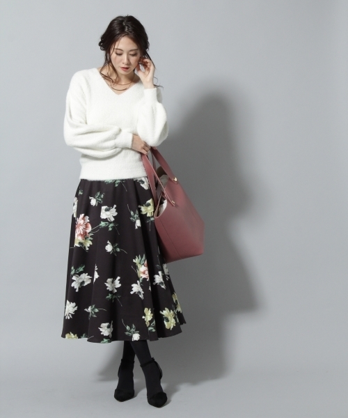 Andemiu（アンデミュウ）の「ネコヤーンソデボリュームプルオーバー773794（ニット/セーター・レディース・ピンク/ブルー/ホワイト/グレー/ブラウン・FREE）」の7枚目の写真