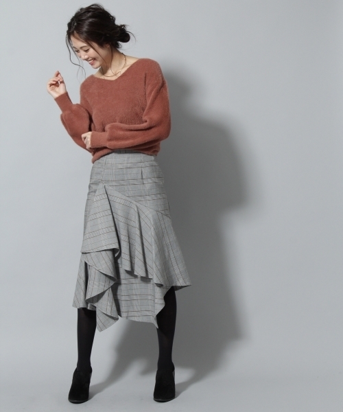 Andemiu（アンデミュウ）の「ネコヤーンソデボリュームプルオーバー773794（ニット/セーター・レディース・ピンク/ブルー/ホワイト/グレー/ブラウン・FREE）」の8枚目の写真