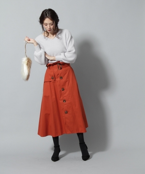 Andemiu（アンデミュウ）の「ネコヤーンソデボリュームプルオーバー773794（ニット/セーター・レディース・ピンク/ブルー/ホワイト/グレー/ブラウン・FREE）」の9枚目の写真