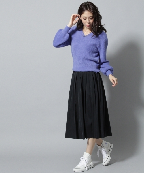 Andemiu（アンデミュウ）の「ネコヤーンソデボリュームプルオーバー773794（ニット/セーター・レディース・ピンク/ブルー/ホワイト/グレー/ブラウン・FREE）」の10枚目の写真