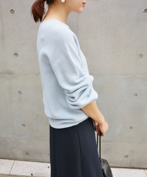 IENA(イエナ)の「chess パフスリーブプルオーバー◆(ニット/セーター・レディース・グレー/サックスブルー/グレー系その他/ナチュラル/ピンク系その他・FREE)」の19枚目の写真