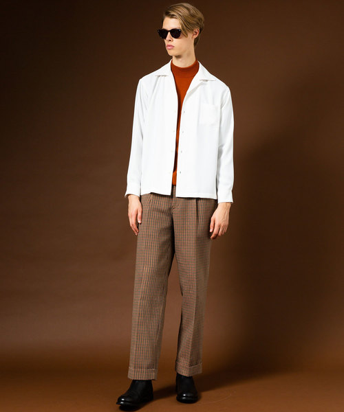 UNITED TOKYO（ユナイテッドトウキョウ）の「サテンオープンカラーロングスリーブシャツ（シャツ/ブラウス・メンズ・ブラック/ベージュ/グリーン/バーガンディー/オフホワイト・1/2/3）」の16枚目の写真