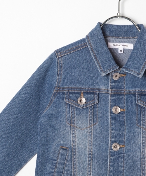 GLOBAL WORK(グローバルワーク)の「【キッズ】ストレッチデニムGジャン/776568(デニムジャケット・キッズ・ライトブルー・LARGE/MEDIUM/SMALL/X-LARGE/XX-LARGE)」の4枚目の写真