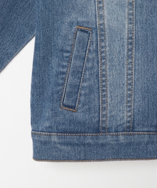 GLOBAL WORK(グローバルワーク)の「【キッズ】ストレッチデニムGジャン/776568(デニムジャケット・キッズ・ライトブルー・LARGE/MEDIUM/SMALL/X-LARGE/XX-LARGE)」の6枚目の写真