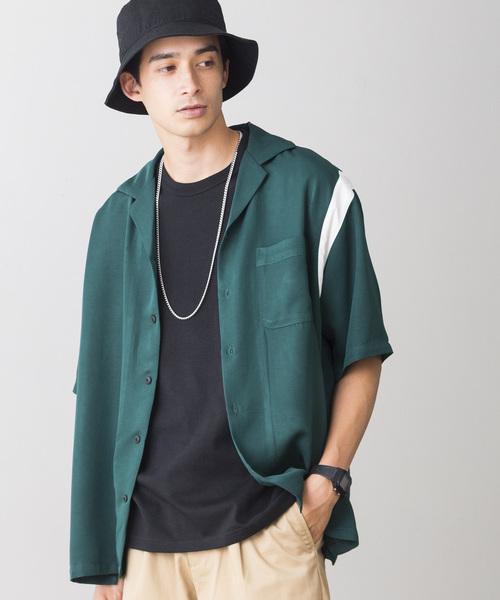 WEGO(ウィゴー)の「WEGO/フィブリルボーリングシャツ(シャツ/ブラウス・メンズ・ホワイト/ブラック/グリーン/ピンク/ネイビー・MEDIUM/LARGE)」の4枚目の写真