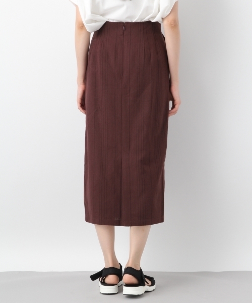 LEPSIM（レプシィム）の「レースアップストライプタイトスカート　782564（スカート・レディース・ナチュラル/ブラウン・MEDIUM/LARGE）」の8枚目の写真