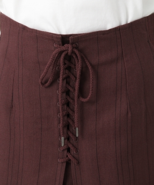 LEPSIM（レプシィム）の「レースアップストライプタイトスカート　782564（スカート・レディース・ナチュラル/ブラウン・MEDIUM/LARGE）」の9枚目の写真