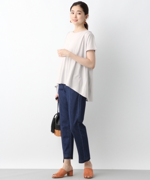 LEPSIM（レプシィム）の「ヘムAラインクループルオーバーSS　797315（Tシャツ/カットソー・レディース・ライトグレー/ブラック/オフホワイト/ブルー・MEDIUM/LARGE）」の13枚目の写真