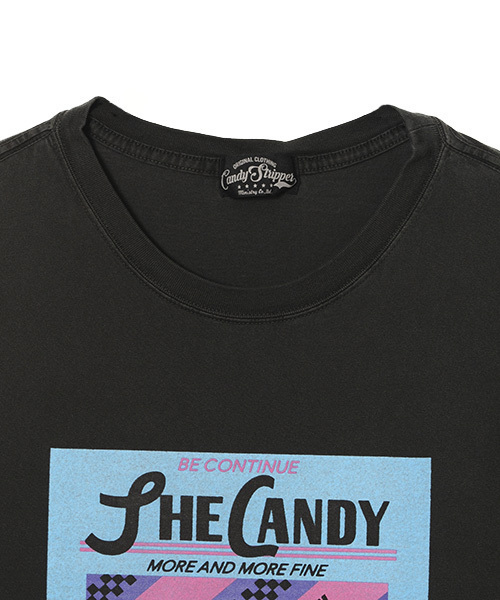 Candy Stripper（キャンディストリッパー）の「THE CANDY SIGN BIG BIG Tシャツ（Tシャツ/カットソー・レディース・オフホワイト/ブラック/ライトブルー/ピンク・2）」の6枚目の写真
