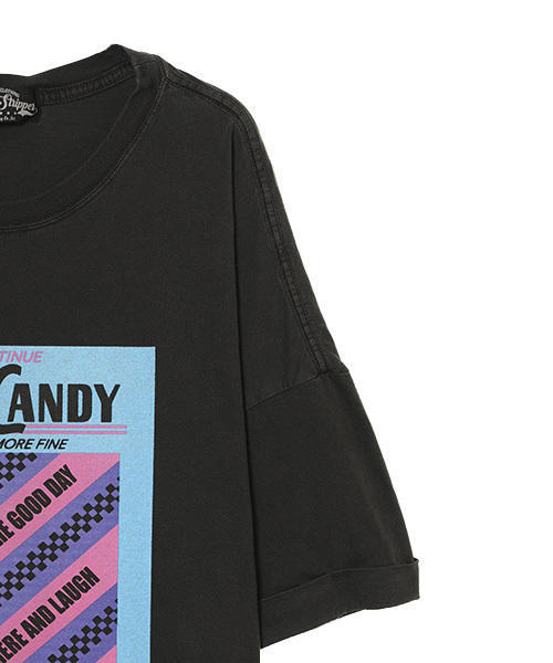Candy Stripper（キャンディストリッパー）の「THE CANDY SIGN BIG BIG Tシャツ（Tシャツ/カットソー・レディース・オフホワイト/ブラック/ライトブルー/ピンク・2）」の7枚目の写真