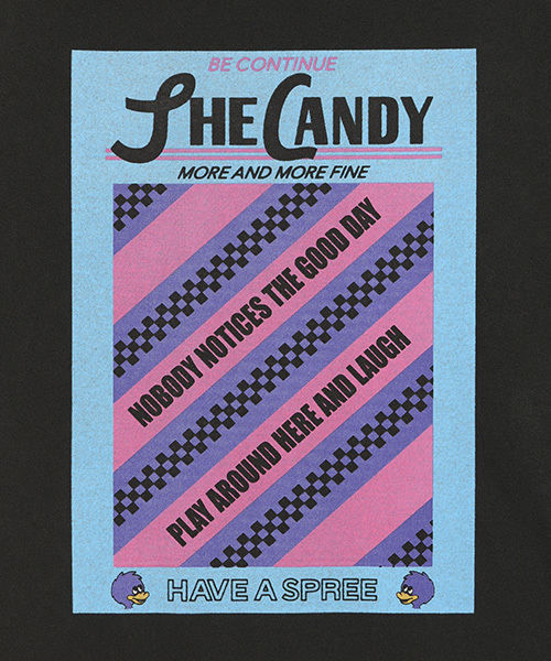 Candy Stripper（キャンディストリッパー）の「THE CANDY SIGN BIG BIG Tシャツ（Tシャツ/カットソー・レディース・オフホワイト/ブラック/ライトブルー/ピンク・2）」の8枚目の写真
