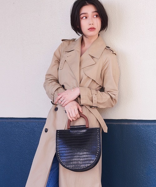 Casselini（キャセリーニ）の「スタッズラウンドBAG（ショルダーバッグ・レディース・ブラック/ブラウン・FREE）」の14枚目の写真