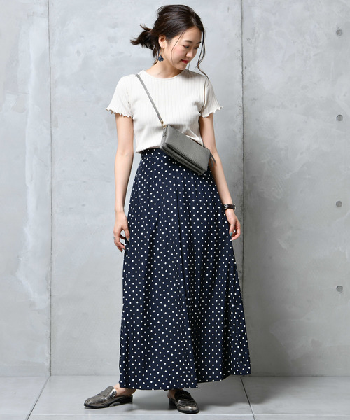 DouDou（ドゥドゥ）の「ドットフレアパンツ（その他パンツ・レディース・ブラック/ネイビー・38/36）」の13枚目の写真