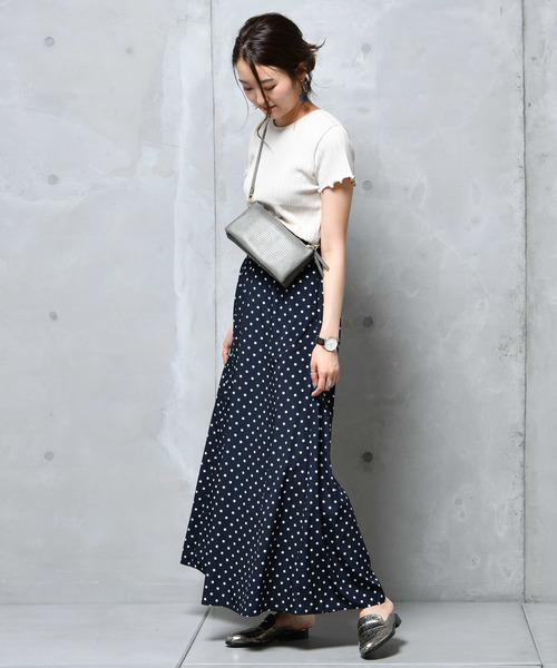 DouDou（ドゥドゥ）の「ドットフレアパンツ（その他パンツ・レディース・ブラック/ネイビー・38/36）」の14枚目の写真