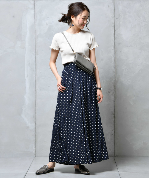 DouDou（ドゥドゥ）の「ドットフレアパンツ（その他パンツ・レディース・ブラック/ネイビー・38/36）」の15枚目の写真