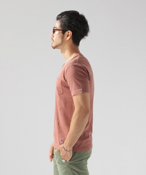 BAYFLOW（ベイフロー）の「USAコットン スラブVネックSST（Tシャツ/カットソー・メンズ・ホワイト/ベージュ/パープル/ネイビー/オリーブ/オレンジ・SMALL/MEDIUM/LARGE）」の15枚目の写真