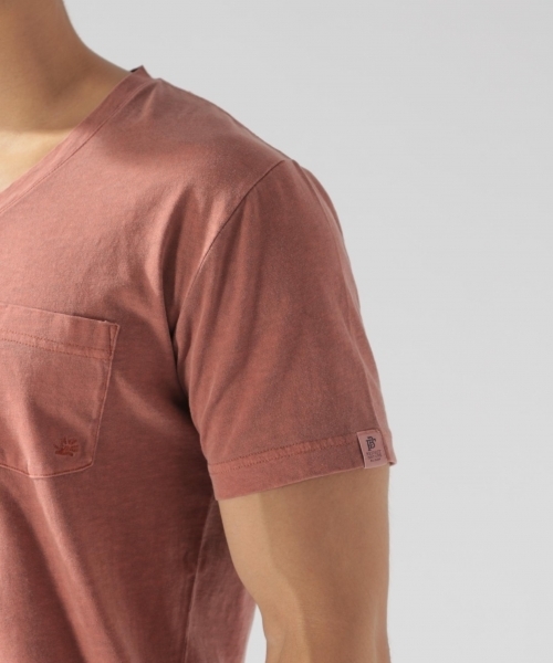 BAYFLOW（ベイフロー）の「USAコットン スラブVネックSST（Tシャツ/カットソー・メンズ・ホワイト/ベージュ/パープル/ネイビー/オリーブ/オレンジ・SMALL/MEDIUM/LARGE）」の18枚目の写真