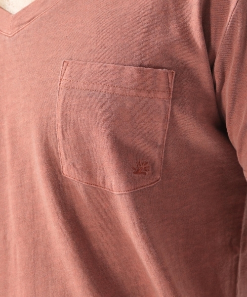 BAYFLOW（ベイフロー）の「USAコットン スラブVネックSST（Tシャツ/カットソー・メンズ・ホワイト/ベージュ/パープル/ネイビー/オリーブ/オレンジ・SMALL/MEDIUM/LARGE）」の19枚目の写真