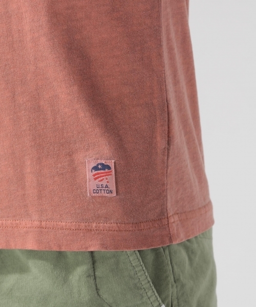 BAYFLOW（ベイフロー）の「USAコットン スラブVネックSST（Tシャツ/カットソー・メンズ・ホワイト/ベージュ/パープル/ネイビー/オリーブ/オレンジ・SMALL/MEDIUM/LARGE）」の22枚目の写真