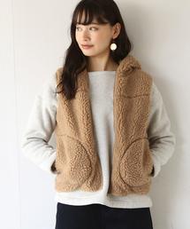 coen | フーデッドボアベスト(その他アウター)