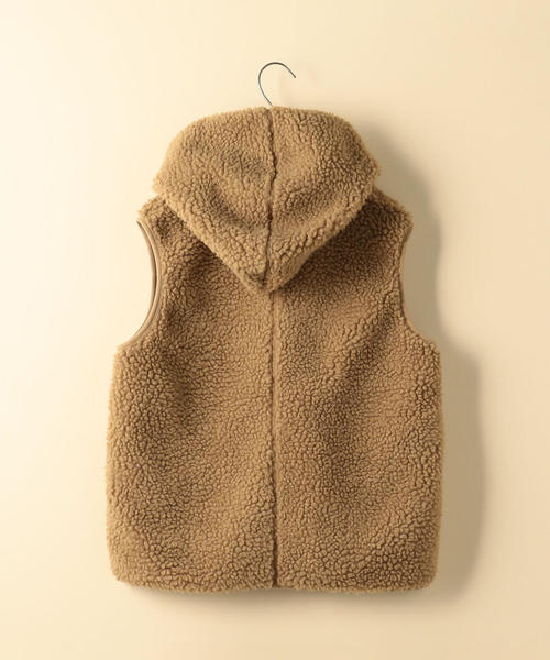 coen（コーエン）の「フーデッドボアベスト（その他アウター・レディース・ベージュ/ネイビー・MEDIUM/LARGE）」の3枚目の写真