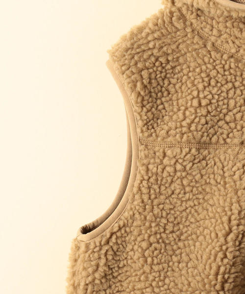 coen（コーエン）の「フーデッドボアベスト（その他アウター・レディース・ベージュ/ネイビー・MEDIUM/LARGE）」の7枚目の写真