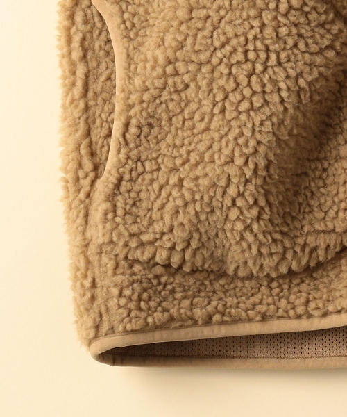 coen（コーエン）の「フーデッドボアベスト（その他アウター・レディース・ベージュ/ネイビー・MEDIUM/LARGE）」の6枚目の写真