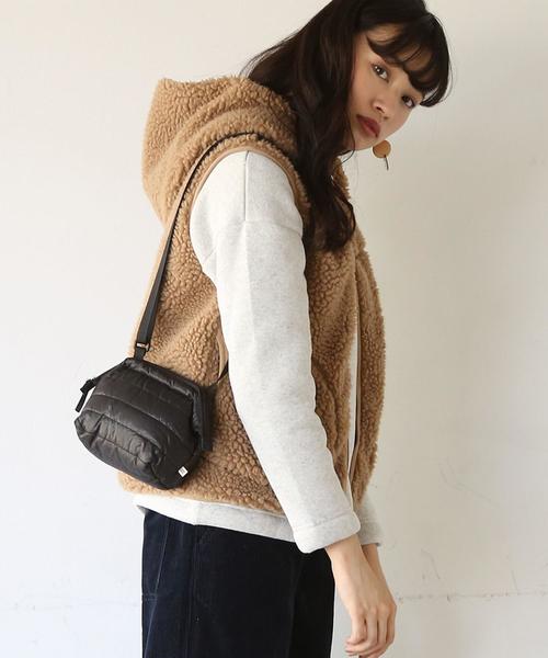 coen（コーエン）の「フーデッドボアベスト（その他アウター・レディース・ベージュ/ネイビー・MEDIUM/LARGE）」の13枚目の写真