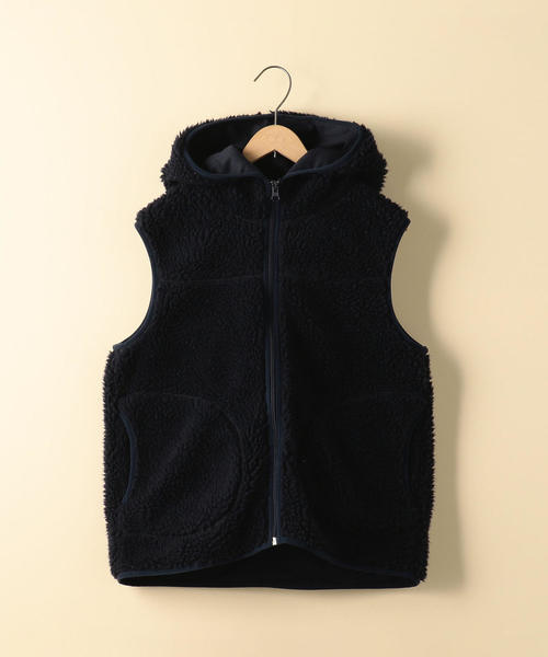 coen（コーエン）の「フーデッドボアベスト（その他アウター・レディース・ベージュ/ネイビー・MEDIUM/LARGE）」の17枚目の写真