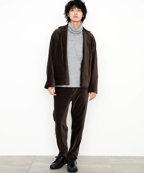 STUDIOUS（ステュディオス）の「【STUDIOUS】ニットコーデュロイスーパーストレッチイージーパンツ（その他パンツ・メンズ・ダークグリーン/ブラウン/ダークブラウン・1/2/3）」の4枚目の写真