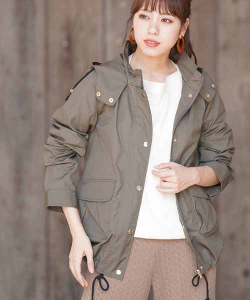 rps（アールピーエス）の「マウンテンジャケット（マウンテンパーカー・レディース・ブラック/ベージュ/グリーン/ブルー/ネイビー/マスタード/レッド/ブルー系その他2/アイボリー/ラベンダー/ライトベージュ/イエロー/ダークベージュ/カーキブラウン・M）」の4枚目の写真