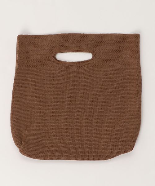 KOBE LETTUCE（コウベレタス）の「ナチュラルニットスクエアハンドバッグ＊トートバッグ/鞄/カバン/BAG/レディース[B1206]神戸レタス（トートバッグ・レディース・ブラック/ブラウン/グレイッシュベージュ・FREE）」の11枚目の写真