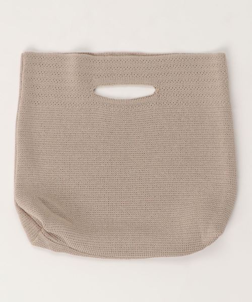KOBE LETTUCE（コウベレタス）の「ナチュラルニットスクエアハンドバッグ＊トートバッグ/鞄/カバン/BAG/レディース[B1206]神戸レタス（トートバッグ・レディース・ブラック/ブラウン/グレイッシュベージュ・FREE）」の3枚目の写真