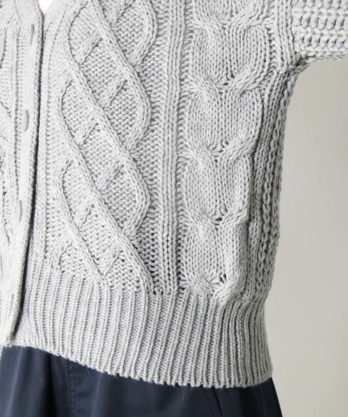 notch.（ノッチ）の「ケーブルニットカーディガン（カーディガン/ボレロ・レディース・ブラック/エンジ/ブラウン/グレー/オフホワイト/ピンク・M）」の20枚目の写真