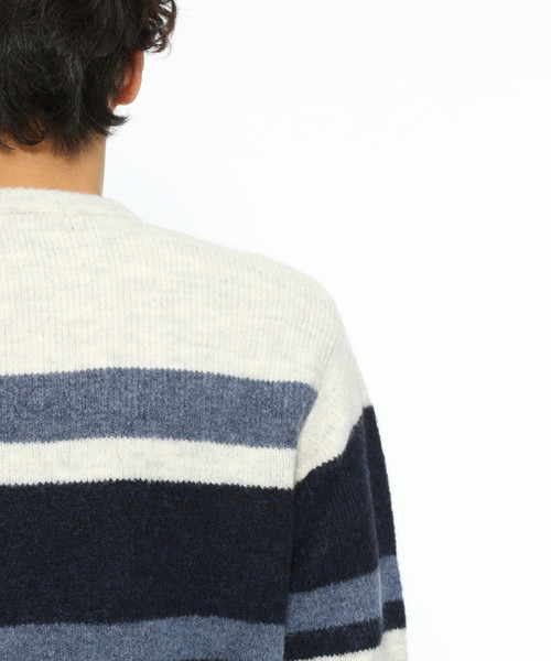 LAKOLE（ラコレ）の「【マシーンウォッシャブル】モヘヤストレッチプルオーバー / LAKOLE（ニット/セーター・メンズ・ネイビー/ボルドー/イエロー・MEDIUM/LARGE）」の14枚目の写真