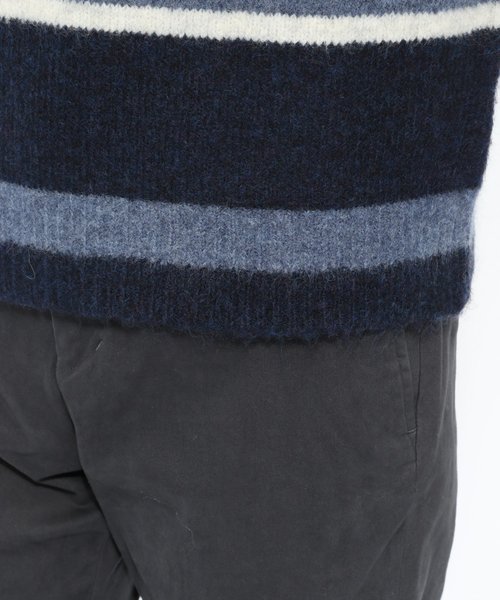 LAKOLE（ラコレ）の「【マシーンウォッシャブル】モヘヤストレッチプルオーバー / LAKOLE（ニット/セーター・メンズ・ネイビー/ボルドー/イエロー・MEDIUM/LARGE）」の5枚目の写真