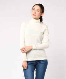 [Uネック/タートルネック]2TYPEあったか裏起毛ベーシックインナーTシャツ＊レディース/トップス[C3552]神戸レタス